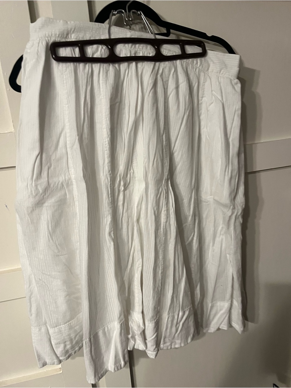 Maeve White Elastic-Waist Skirt